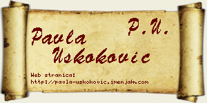 Pavla Uskoković vizit kartica